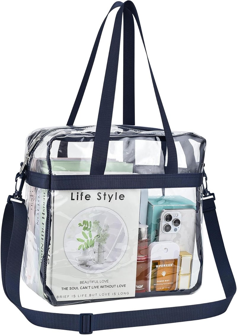 USPECLARE Clear Tote Bag for Stadium Events, 12x6x12 Transparent Stadium Bag for Work, Sports Games,Gym，Concerts - Image 5